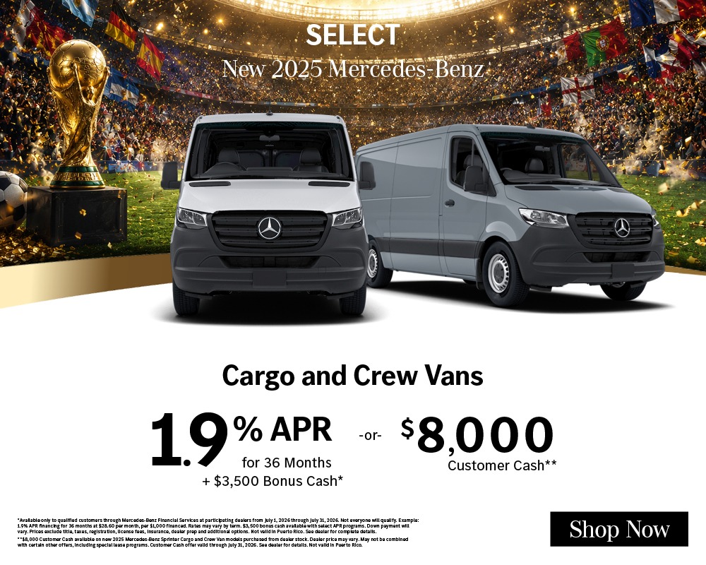 Select New 2025 Cargo and Crew Vans